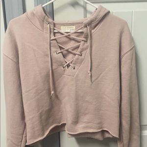 LA Hearts Pink Cropped hoodie